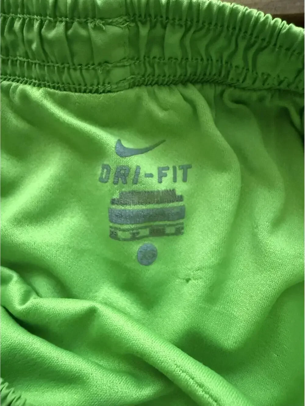 Nike Dri-FIT Neon Green Running Shorts with Black Trim